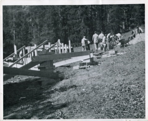 1947 Building New Lodge Concrete day