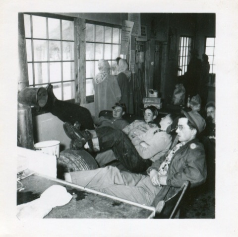 1947 Building New Lodge Inside new lodge with people