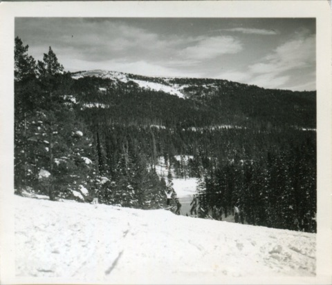 1950s Prentice Run — Skiiers jumping