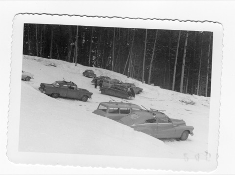 1955 Cars in Parking Lot