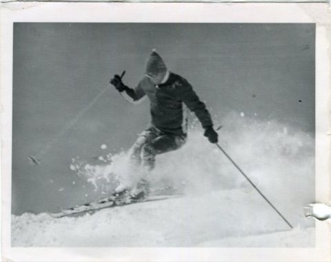 1960s Man Skiing