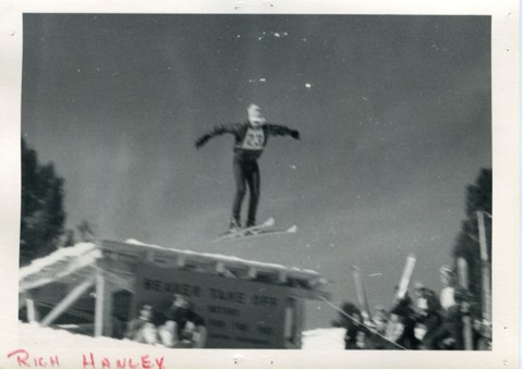 1960s Rich Hanley — Going off ski jump