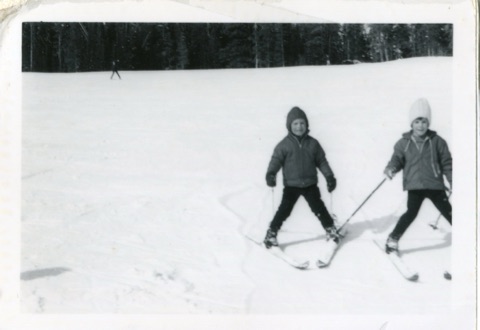 1966 Kevin and Lynn Skiing