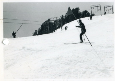 1966 Man near T-Bar Upper Headwall