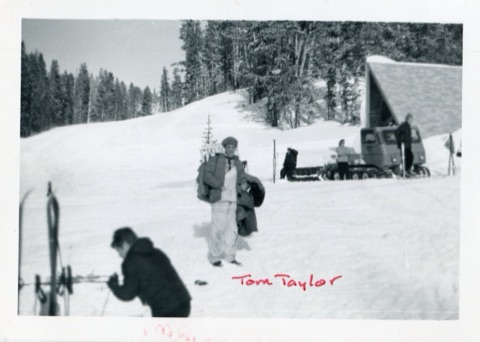 1970 Tom Taylor — Snowcat and Ski Hut in the background