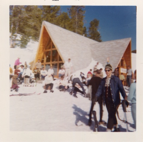 1966 People in front of Ski Hut