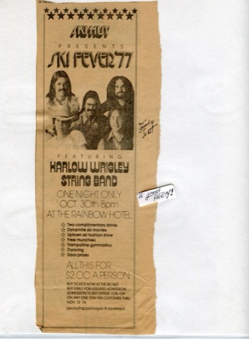 1977 Ski Hut Advertisement for Halloween Party