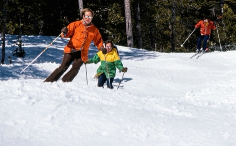 1970s 3 Skiers Joe Pinski
