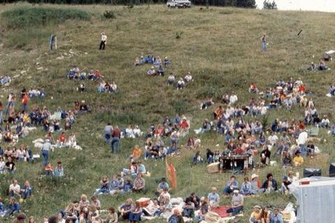 1970s Concert People on Big 7 Headwall