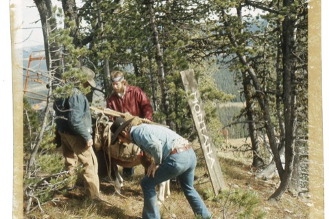 1974 Film Crew at Showdown 3 men making adjustments