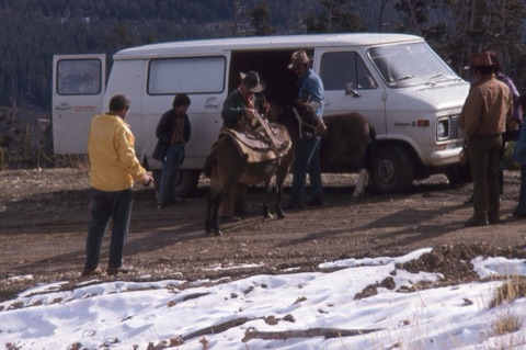 1974 Film Crew at Showdown loading up