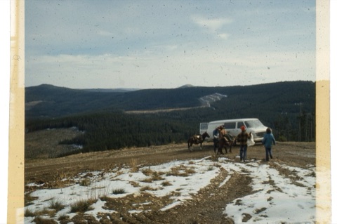 1974 Film Crew at Showdown people on the road