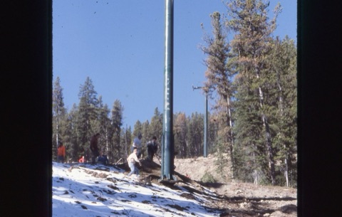 1978 Triple chair tower install