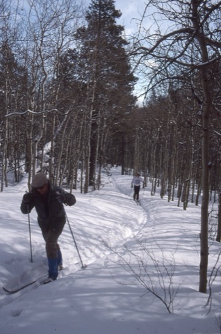 1980s Cross Country Skiers Near Showdown in the Little Belts 10