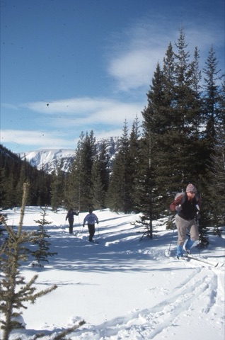 1980s Cross Country Skiers Near Showdown in the Little Belts 3