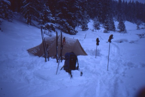 1980s Cross Country Skiers Near Showdown in the Little Belts 6