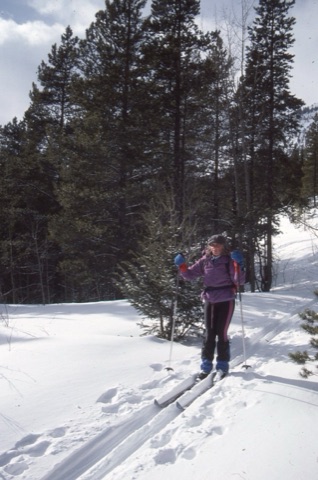 1980s Cross Country Skiers Near Showdown in the Little Belts 7