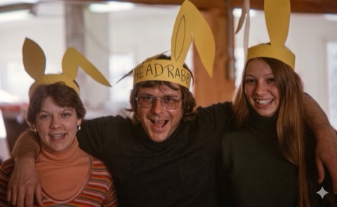 1980s Micky Rat and 2 women