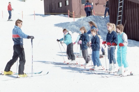 1980s Kara Gordon — Ski School Class