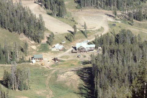 1980s the lodge from Big 7 headwall before house