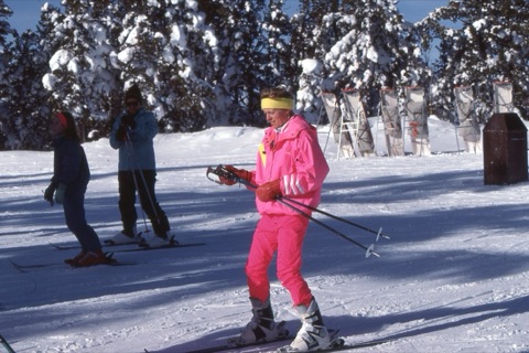 1980s unknown Woman in pink
