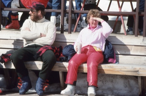 1980s unknown people on lodge deck