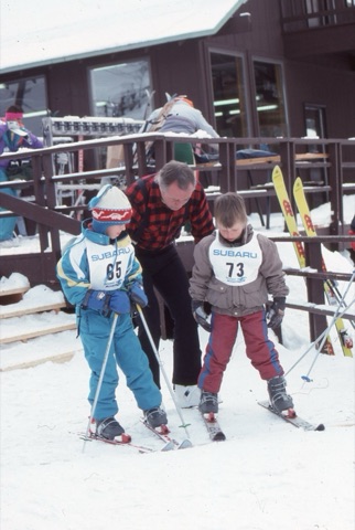 1989 Charley Willett, George Willett, and unknown kid on deck