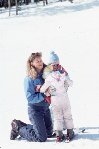 1989 Kara Gordon with kid in learning area