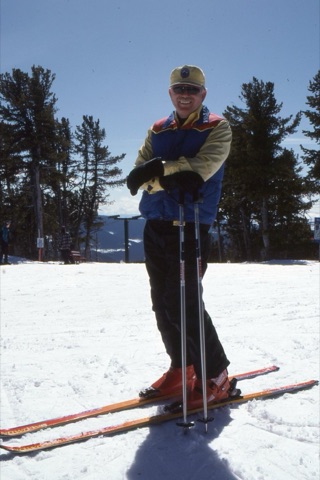 1990s Bill Beacher on Top of Mountain