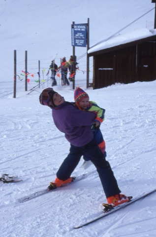 1990s Charley Willett and Avery Gold in learning area