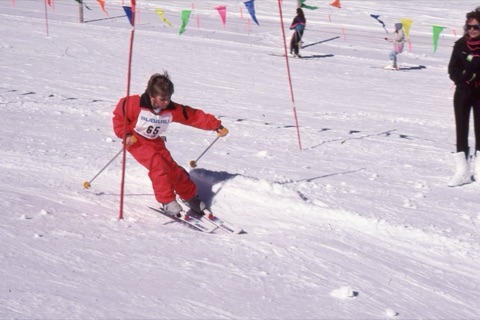 1990s Charley Willett going through obstacle course