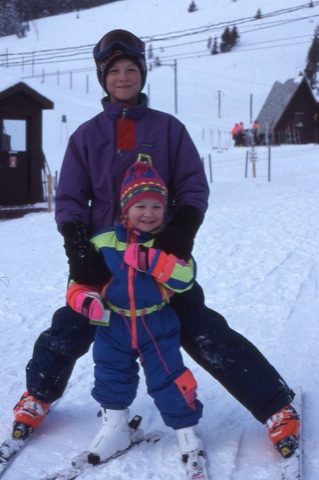 1990s Charley and Avery in learning area