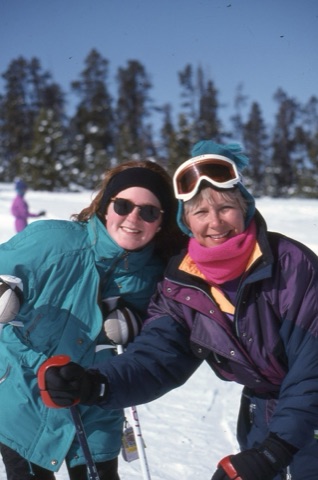 1990s Claudia Hall on right and Kristie Grochelle