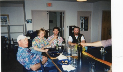 1990s Dave Elmquist, Sue Broquist, Dave Broquist Brandon Boedecker in bar