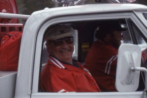 1990s Dick Mosher, Big Dick Nebel in truck