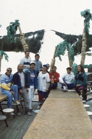 1990s Fun Days group shot on deck