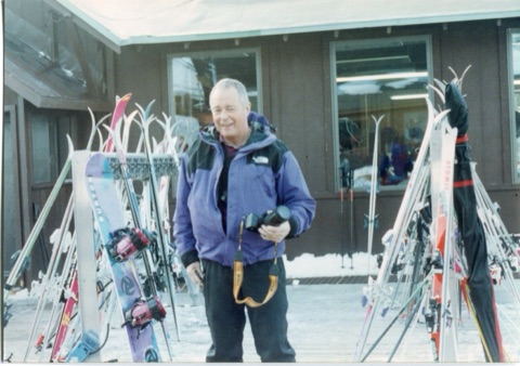 1990s George Willett on deck with camera