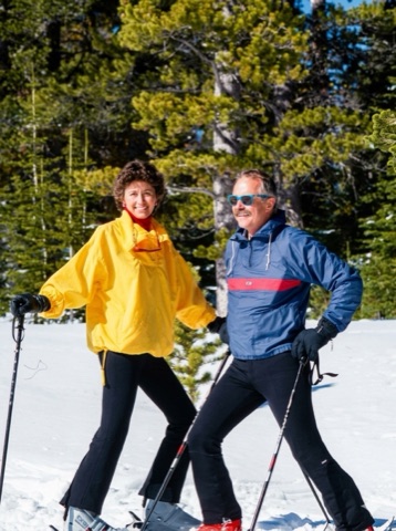 1990s George and Margie on Skiis-edited