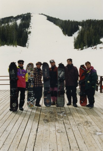 1990s Group of People — Lodge Deck