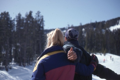 1990s Jamie Hurd and unknown man on deck