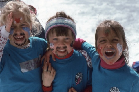 1990s Jessica Airhart, Whitney rostad, Nicole Airhart painted faces