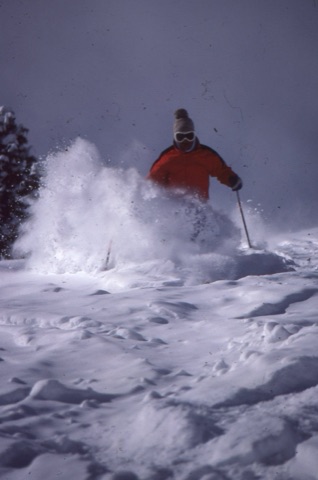 1990s Jim Gold Skiing with big powder