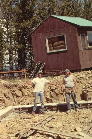 1990s Joe Blanchard and Chris Quinn building the top rock