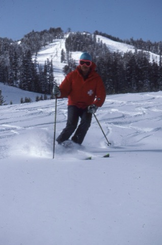 1990s Joe Blanchard on flats with mountain in back