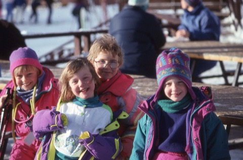 1990s Julie Rostad, Whitney Rostad, Marti Alltucker and unknown girl