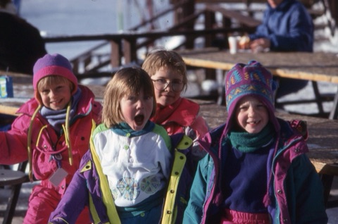 1990s Julie Rostad, Whitney Rostad, Marti Alltucker and unknown girl2