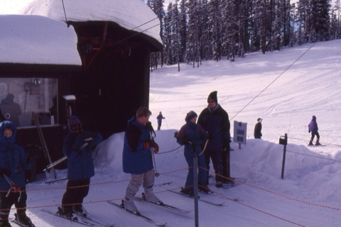 1990s Loading the Poma lift