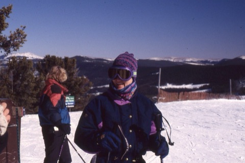 1990s Margie Willett on top of mountain