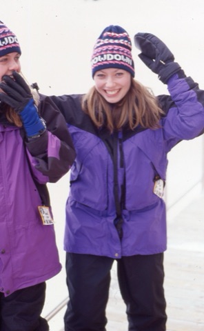 1990s Melanie LaPierre and unknown female in Showdown Montana hats