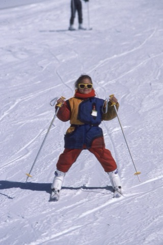 1990s Nicole Airhart skiing